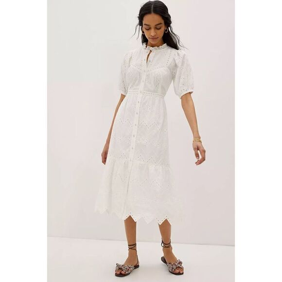 Anthropologie - Cymbeline Eyelet Maxi Dress by Forever that Girl - Picture 1 of 10